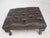 Wood Vintage Brown Buttoned Leather Chesterfield Ottoman, 1980s For Sale - Image 7 of 12