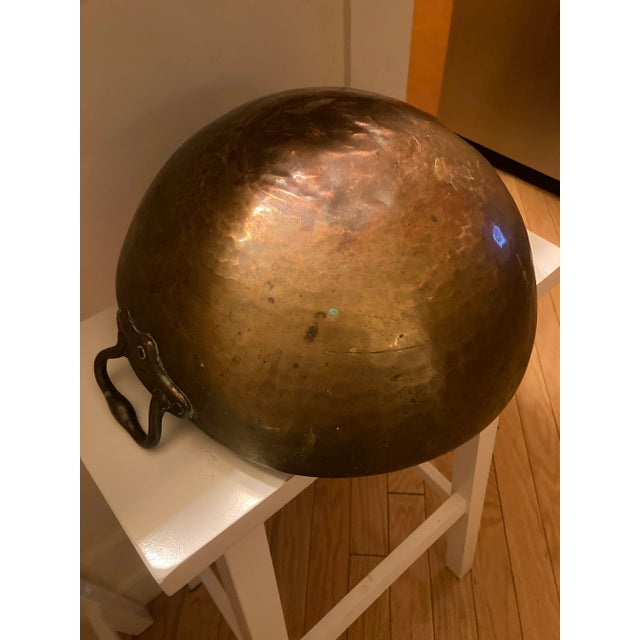 Metal Antique Copper Hand Hammered Bowl For Sale - Image 7 of 18