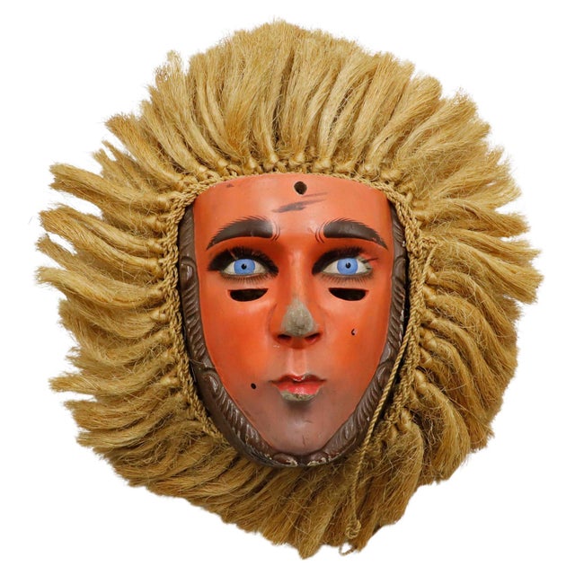 1960s Mexican Parachico Mask with Montera For Sale - Image 4 of 17