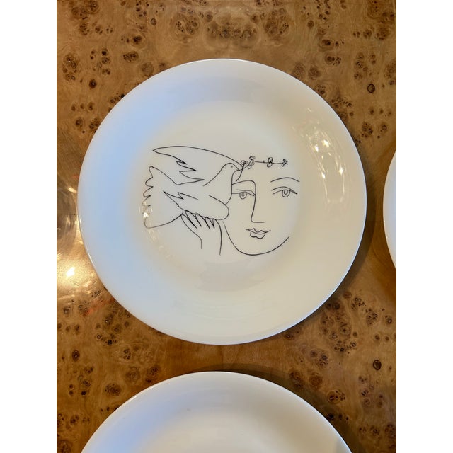 1950s 1950s Limoges Picasso Peace Plates, Set of 4 For Sale - Image 5 of 6