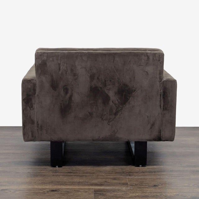 Room & Board Wells Modern Brown Lounge Chair With Square Arms For Sale In San Francisco - Image 6 of 9