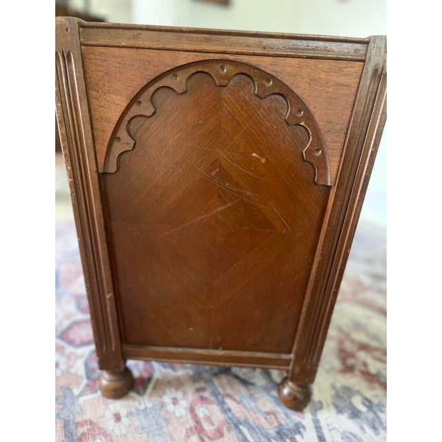 Wood Mid 20th Century Library Wastebasket/Planter For Sale - Image 7 of 11