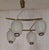 Mid-Century Japanese Ceiling Lamp with Pagoda-Shaped Brass Frame and Lantern Glass Shades, 1960s For Sale - Image 6 of 8
