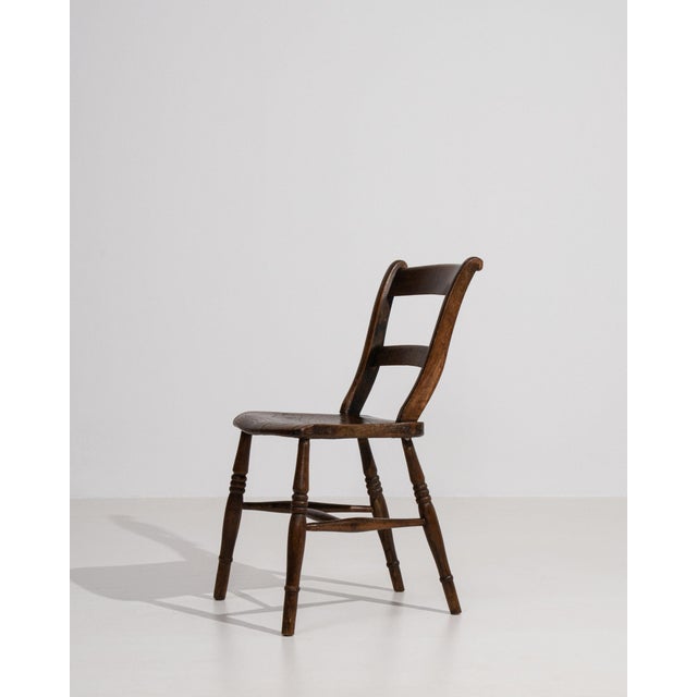 19th Century France Brown Wood Lounge Chair For Sale - Image 9 of 11