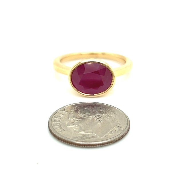 Natural Ruby Ring 6.5 14k Yellow Gold 4.51 TCW Certified For Sale - Image 16 of 18