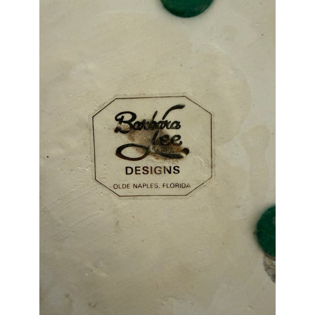 Grape Clusters & Leaves Plaster Vase From 80's For Sale - Image 13 of 13