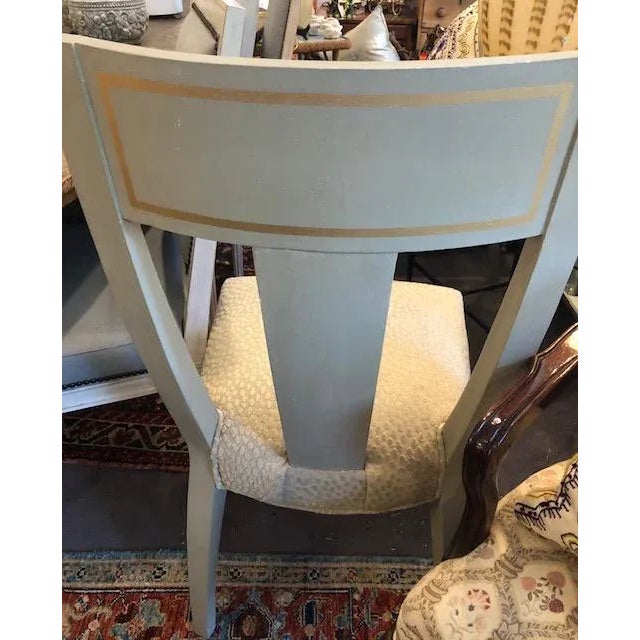 Grey Gustavian Style Dining Chairs - A Pair For Sale - Image 4 of 8