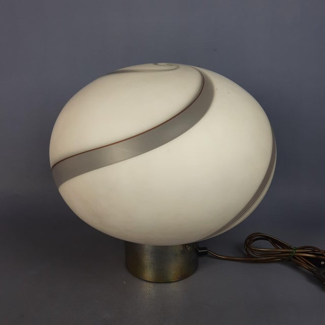1970s Murano Glass Spiral Table Lamp from Venini, 1970s For Sale - Image 5 of 18