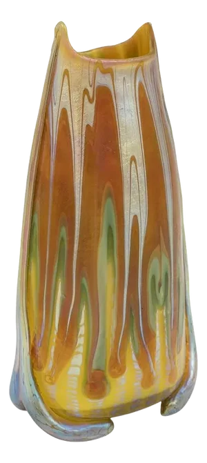 Glass Vase from Franz Hofstötter for Johann Loetz Witwe, 1901