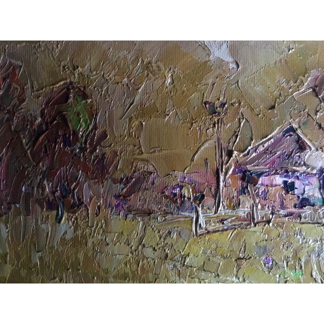 Textile Oil Painting Warm Evening Kalenyuk Alex For Sale - Image 7 of 12