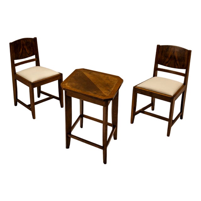 Chairs and Side Table from H. Pander & ZN, Netherlands, 1930s, Set of 3 For Sale