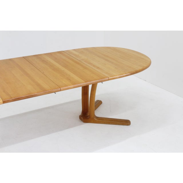 Wood Vintage Danish Oval Extendable Dining Table from Dyrlund, 1960s For Sale - Image 7 of 9