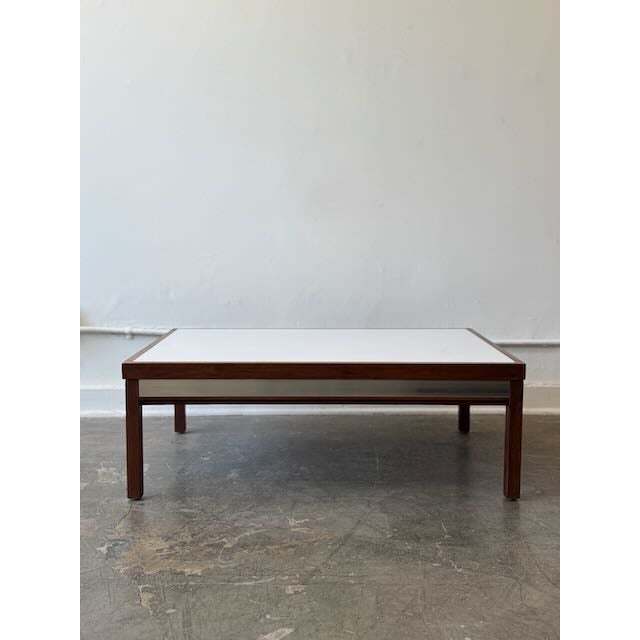 Mid-Century Modern 1970's Walnut, Laminate & Chrome Coffee Table For Sale - Image 3 of 12