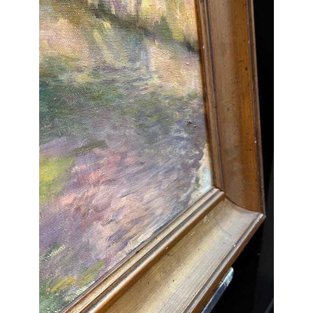 Henri Edouard Brosset, Pond with Ducks, Oil on Canvas For Sale - Image 11 of 13