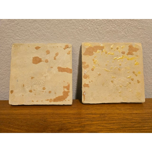 Vintage Hand-Painted, Makkum Tichelaar Delft, Holland Tiles For Sale - Image 9 of 12