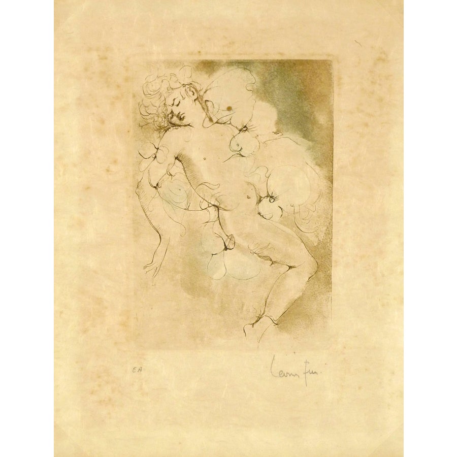 「真作」Leonor Fini「Les amants」銅版画　XXIV/XXX 真作」Leonor Fini「Les amants」銅版画 XXIV/XXX - メルカリ