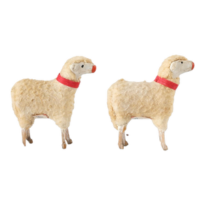 1940s German Matchstick-Leg Sheep, Set of 2