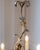 Silver Pair Of Italian Candelabra 20th Century Silver-leaf Wrought Iron Foliate Lamps For Sale - Image 8 of 15