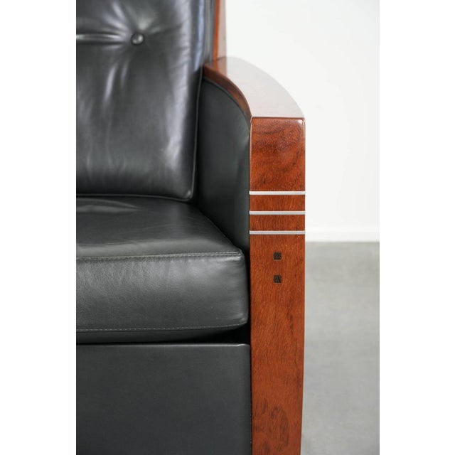 Art Deco Decoforma Series Frank Armchair in Black Cowhide Leather from Schuitema For Sale - Image 9 of 14