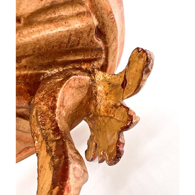 Vintage Italian Florentine Gold Gilt Wood Wall Bracket – Mid-20th Century, Hollywood Regency, Old World Charm For Sale - Image 9 of 13