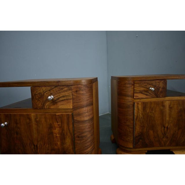 Art Deco Bedside Tables, Czechoslovakia, 1934, Set of 2 For Sale - Image 6 of 16