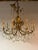 Heavy Italian Chandelier With Sparkling Crystal Prisms and Original Extras. For Sale - Image 4 of 6