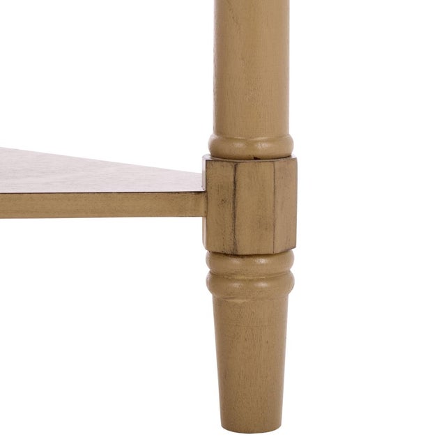 Gomez 1 Drawer 1 Shelf Corner Table in Desert Brown For Sale In Philadelphia - Image 6 of 9