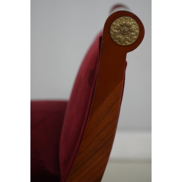 Brown John Widdicomb Mahogany French Empire Bench Recamier For Sale - Image 8 of 14