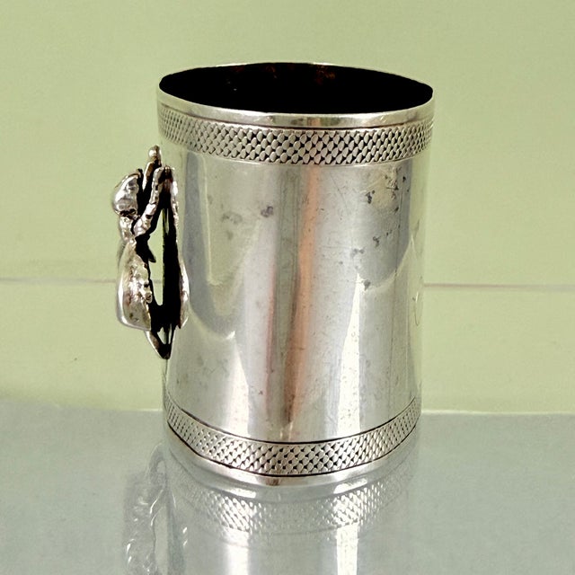 1900s Sterling Silver French Bumblebee Napkin Ring For Sale - Image 4 of 9