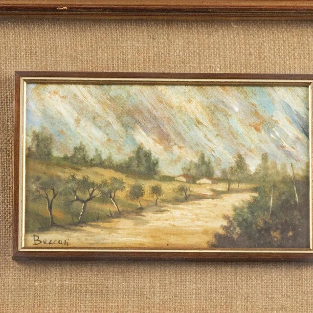 Landscape avenue painting signed beccari roberto with authentication measures 43 x 6 x h 33 category painting style...