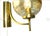 Mid-Century Modern Art Deco Style Sconces in Brass and Murano Glass, 1980s, Set of 2 For Sale - Image 9 of 12