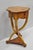 Vintage Art Deco Style Burr Walnut Curved Leg Pedestal One Drawer Side Table. Circa Late 20th Century. Measurements: 28.5"...