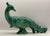 Art Deco 1940’s Dapple Glazed Ceramic Peacock Statue For Sale - Image 3 of 9