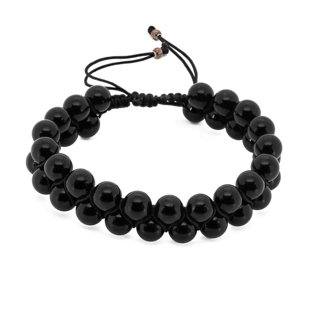 Early 21st Century Black Onyx Men's Self Control Bracelet For Sale - Image 5 of 6