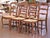 Late 20th Century Set of Six French Ladder Back Oak Dining Chairs With Rush Seat From Normandy For Sale - Image 5 of 14