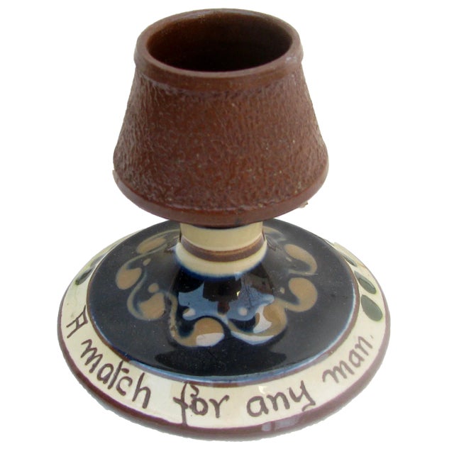 English Torquay Redware Pottery Match Striker For Sale - Image 4 of 4