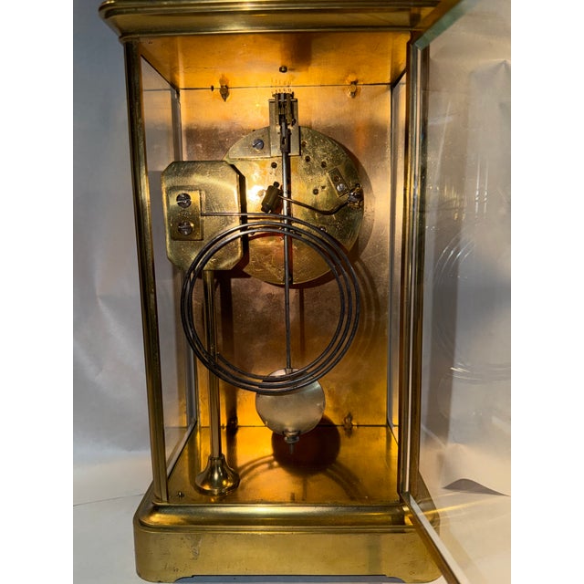 19th Century 19th Century French Japonisme Crystal Regulator Mantel Clock, Aesthetic Movement For Sale - Image 5 of 12