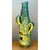 This vintage ceramic vase is a bold, sculptural piece of studio pottery, built as a tall, tapering vessel with a stacked,...