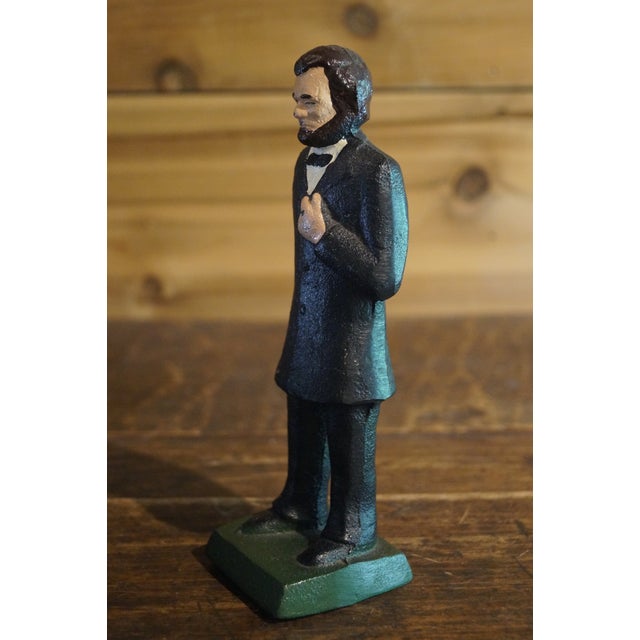 Victorian Era Heavy Cast Iron Abe Lincoln Doorstop Figurine For Sale In San Antonio - Image 6 of 6