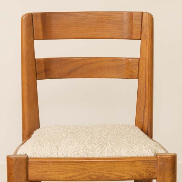 1940s French Elm Dining Chairs, Set of 4 For Sale - Image 11 of 12