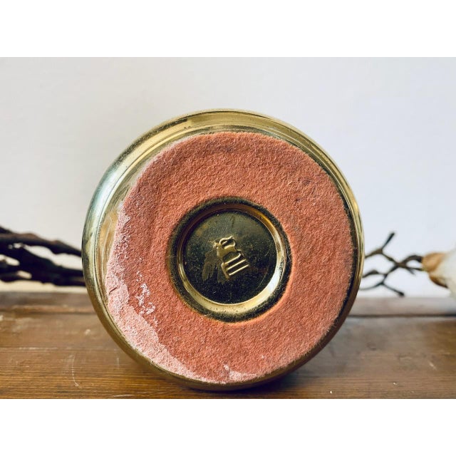 Vintage Rotary Ashtray, Cigarette Dispenser and Lighter with Brass Decoration by Erhard & Söhne, 1960s, Set of 3 For Sale - Image 14 of 18