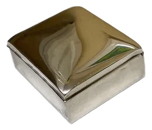 Vintage 1950's Epca Poole Silver Co 2000 Box Wood Lining Jewelry Cigarette Box