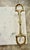 Gorgeous brass Horsebit in the style of Gucci handled Carrara marble Charcuterie board. No maker’s marks.