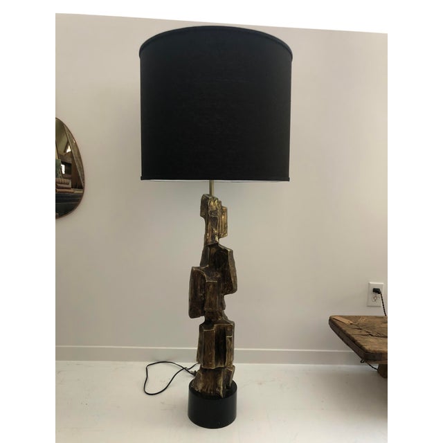 Brutalist Vintage Brutalist Maurizio Tempestini for Laurel Table Lamp, Unmarked For Sale - Image 3 of 7