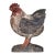 Rustic European Rooster Hand Carved & Painted Wood Figurine For Sale