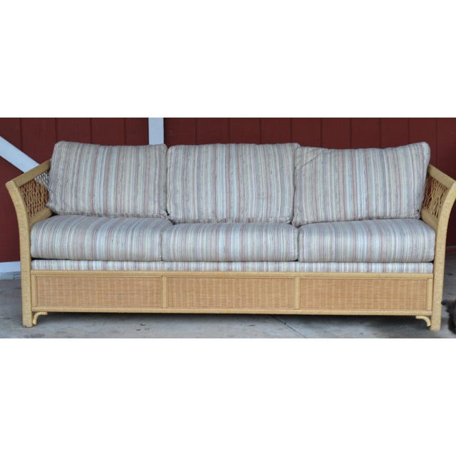 Woven Wicker Rattan Sleeper Sofa by Henry Link Chairish