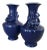 Mid 20th Century Asian Cobalt Vases With Crawling Dragon Detail - a Pair For Sale