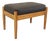 Mid-Century Danish Footstool in Leather and Wood For Sale