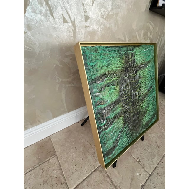 Coastal Green Exotic Canvas Art - Designed by Cheryl P. Kohloff For Sale - Image 3 of 8
