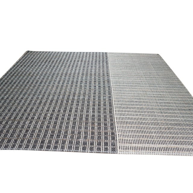 4x6 Lila Talia Gray Geometric Modern Flatweave Carpet Rug For Sale In New York - Image 6 of 9